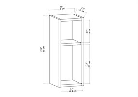 Κομοδίνο Ανθρακί PAGRON 23.2x22x59.6