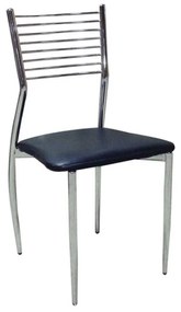 Καρέκλα Evita Black 11-1222 44X43X85cm Metal, Technoderma