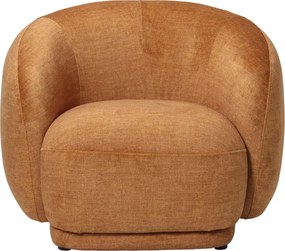 Πολυθρόνα Freya pakoworld ύφασμα σε μελί απόχρωση 93x87x76εκ