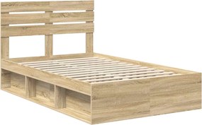 vidaXL Σκελετός Κρεβατιού Sonoma δρυς 120 x 190 cm