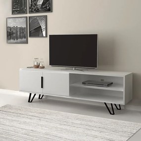 Megapap Έπιπλο Τηλεόρασης Foot Από Μελαμίνη Λευκό 160x35x49εκ.