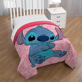 Πάπλωμα Μονό (160x240) 2 Όψεων Dimcol Lilo &amp; Stitch 42 Pink