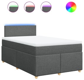 ΚΡΕΒΑΤΙ BOXSPRING ΜΕ ΣΤΡΩΜΑ ΣΚΟΥΡΟ ΓΚΡΙ 120X200 ΕΚ. ΥΦΑΣΜΑΤΙΝΟ 3288941