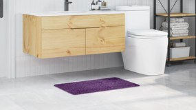 vidaXL Πατάκι Μπάνιου Ορθογώνιο Μοβ 50x80 εκ. Πολυπροπυλένιο Αντιολισθητικό