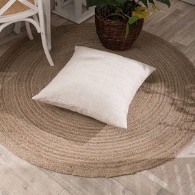 Μαξιλάρι Δικαοσμητικό (Με Γέμιση) Messina 01 Ecru Teoran 65Χ65 Cotton-Polyester