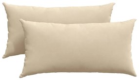 vidaXL Μαξιλάρι Καναπέ 2 pcs Κρεμ 80 x 40 cm ύφασμα