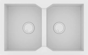 Sanitec Ultra Granite 806 (79x50) - Γρανιτένιος νεροχύτης - Bianco Stone