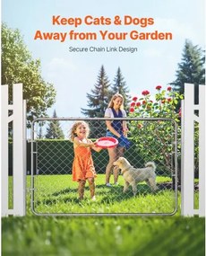 VEVOR Chain Link Fence Gate Fit 2.2-6 ft x 6 ft Garden Gate Posts Not Included