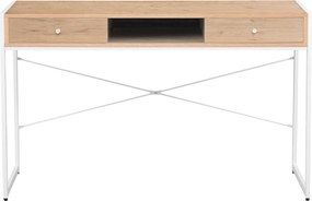 Γραφείο-κονσόλα με 2 συρτάρια Navona sonoma-λευκό 123x48x76