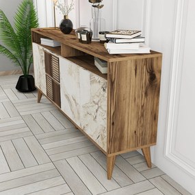 Console Milan 160 - Walnut, White Marble Walnut
White Marble