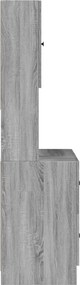 vidaXL Ντουλάπι Κουζίνας Γκρι sonoma 95x50x180 εκ. Επεξεργ. Ξύλο