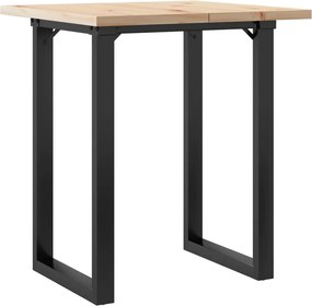 vidaXL Τραπέζι Τραπεζαρίας Πλαίσιο Ο Μασίφ Πεύκο/Ατσάλι