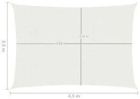 Πανί Σκίασης Λευκό 3,5 x 4,5 μ. από HDPE 160 γρ./μ² - Λευκό