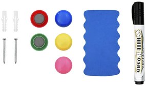 vidaXL Πίνακας Μαρκαδόρου Μαγνητικός Λευκός 110 x 60 εκ. Ατσάλινος