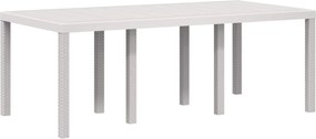 vidaXL Σέτ φαγητού για κήπο με μαξιλάρι 7 pcs Άσπρο και Ανθρακί PP