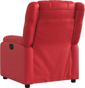 vidaXL Πολυθρόνα Ανακλινόμενη Κόκκινη από Συνθετικό Δέρμα