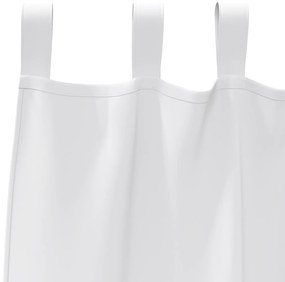 vidaXL Κουρτίνες Μαύρης Ύφανσης με Δαχτυλίδια 2 pcs Καθαρό Λευκό