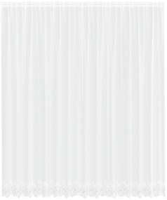 vidaXL Κουρτίνες με κουρτίνες Floral Λευκό 400 x 300 εκ Πολυεστέρας