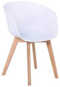 Πολυθρόνα Optim PP Λευκό 54x51x79cm (Σετ 4 ΤΕΜ)