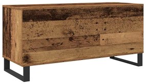 vidaXL Ντουλάπι δίσκων βινυλίου με ράφι Παλαιό ξύλο 100 x 38 x 48 εκ.