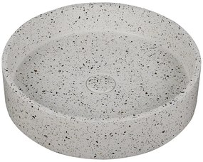 Νιπτήρας Επικαθήμενος Με Βαλβίδα Elpis CS-0003-E3 Φ42,5x10cm Stracciatella Karag Πέτρα, Άμμος