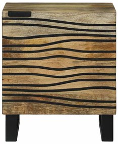 vidaXL Κομοδίνο 2 pcs Καφέ 40 x 33 x 46 εκ. Μασίφ ξύλο μάνγκο