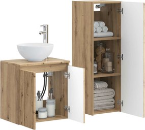 vidaXL Σετ Επίπλων Μπάνιου 2 τμχ. Artisan Δρυς 33 x 34,5 x 100 εκ
