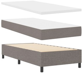 vidaXL Κρεβάτι Box Spring με Στρώμα  σε Ταπαίο, 90x190 εκ., Ύφασμα