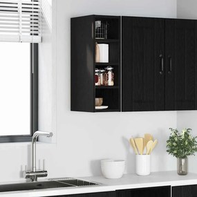 vidaXL Κρεμαστό ντουλάπι με ράφι Μαύρη δρυς 20 x 29,5 x 60 εκ.