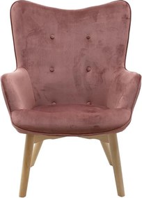 Πολυθρόνα Kido βελούδο χρώμα σάπιο μήλο 72x75x99 εκ.