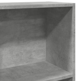 vidaXL Βιβλιοθήκη Γκρι Σκυροδέματος 60x24x176 εκ. Επεξεργ. Ξύλο