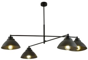 Κρεμαστό Φωτιστικό Οροφής 4xE27 Ατσάλι MAVERICK Made in Poland Emibig-1211/4-Μαύρο 1211/4