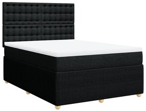 ΚΡΕΒΑΤΙ BOXSPRING ΜΕ ΣΤΡΩΜΑ ΜΑΥΡΟ 140X200 ΕΚ. ΥΦΑΣΜΑΤΙΝΟ 3294395