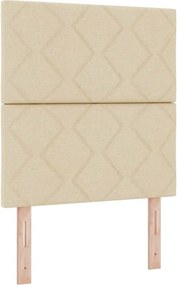 vidaXL Κεφαλάρι με κεφαλάρι Κρεμ 80 cm ύφασμα