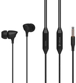 CELEBRAT earphones με μικρόφωνο G7, 3.5mm, 1.2m, μαύρα