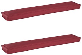 vidaXL Σετ Μαξιλαριών Πάγου 2 pcs Μπορντό 200 x 40 x 8 εκ.