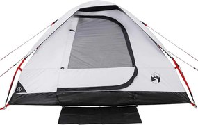 vidaXL Σκηνή Κάμπινγκ 4 Ατόμων Διάβροχη Λευκή Ύφασμα Συσκότισης