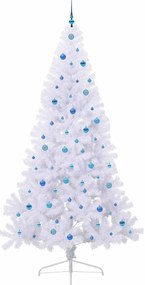 vidaXL Τεχνητό Χριστουγεννιάτικο Δέντρο Λευκό 240 cm PVC και Ατσάλι