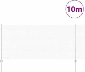 vidaXL Συρματόπλεγμα με Στυλίς 10 x 1 m Γαλβανισμένος Χάλυβας Ασημί