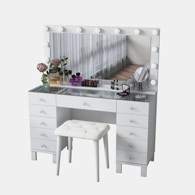 Τουαλέτα Μακιγιάζ Λευκό CAAFO 120x40x133.6