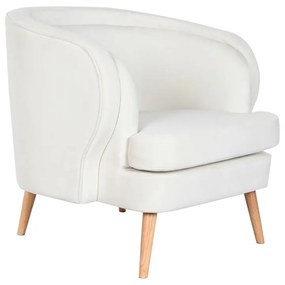 Κάθισμα DKD Home Decor Λευκό Φυσικό Ξύλο 91 x 80 x 78 cm