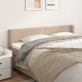 vidaXL Κεφαλάρι με Πτερύγια Καπουτσίνο 183x16x78/88εκ. Συνθετικό Δέρμα