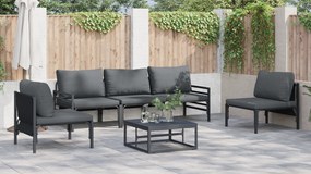 vidaXL Σετ Καναπέ Κήπου 6 pcs Ανθρακί Ατσάλι