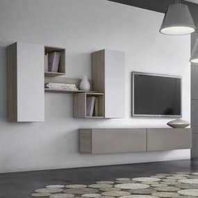 Intrahome Σύνθεση σαλονιού "SMART 4C" σε χρώμα σταχτί-λευκό Intrahomesa-00652668