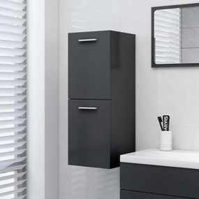 vidaXL Ντουλάπι Μπάνιου Γκρι 30 x 30 x 80 εκ. από Μοριοσανίδα