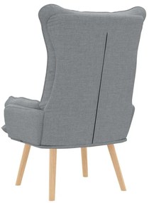 vidaXL Χαλαρωτική Πολυθρόνα Ανοιχτό γκρι 69 x 74 x 93 εκ. ύφασμα