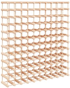 vidaXL Ραφιέρα Κρασιών 120 Κρασιά 112,5x23x123,5εκ. Μασίφ Ξύλο Πεύκου