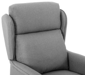vidaXL Ανακλινόμενη πολυθρόνα Ανοιχτό γκρι 67.5 x 93.5 x 101.5 εκ