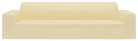 vidaXL Κάλυμμα 4θέσιου Καναπέ Ελαστικό Κρεμ από Πολυεστερικό Ζέρσεϊ