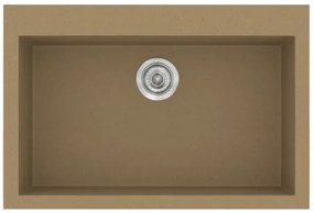 Sanitec Classic 338 Metallic Coffee Ένθετος Νεροχύτης 70cm